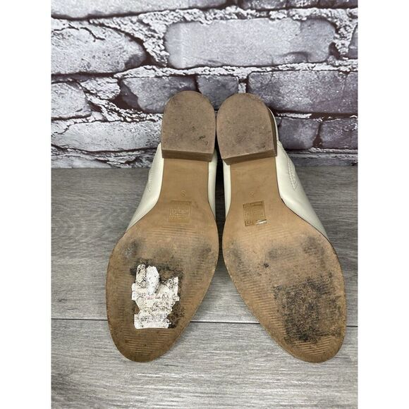 Madewell The Harper Ivory Leather Mules Stacked Heels Women 8M US/39EU J8560 - Picture 14 of 16